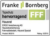 ERGO Hausratversicherung mit Fahrraddiebstahl und Hausrat Spezial